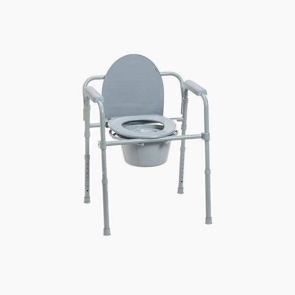 Drive Medical Folding Steel Bedside Commode