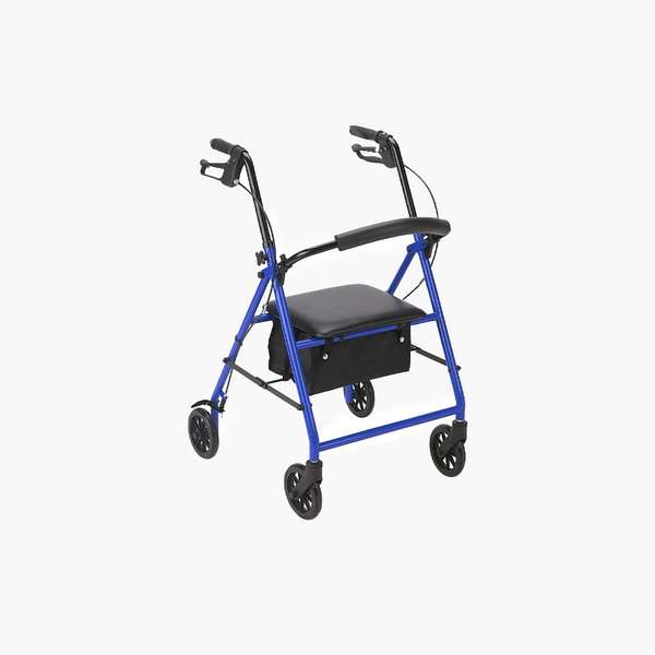 Steel Rollator with 6'' Wheels, Blue